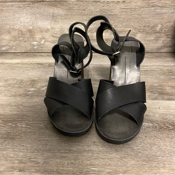 Dolce Vita | Athena Heeled Sandals With Wooden Heels Size 9 - Picture 3 of 11